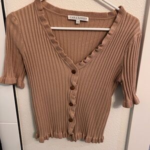 Brown Sweater Top